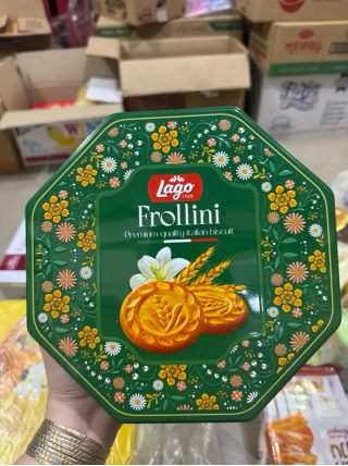 Bánh quy bơ Lago Frollini hộp thiếc